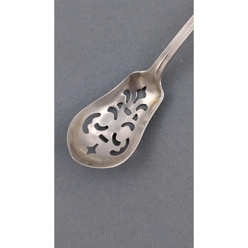 Gorham Sterling Silver Plymouth Olive Serving Spoon Pierced 5-3/4